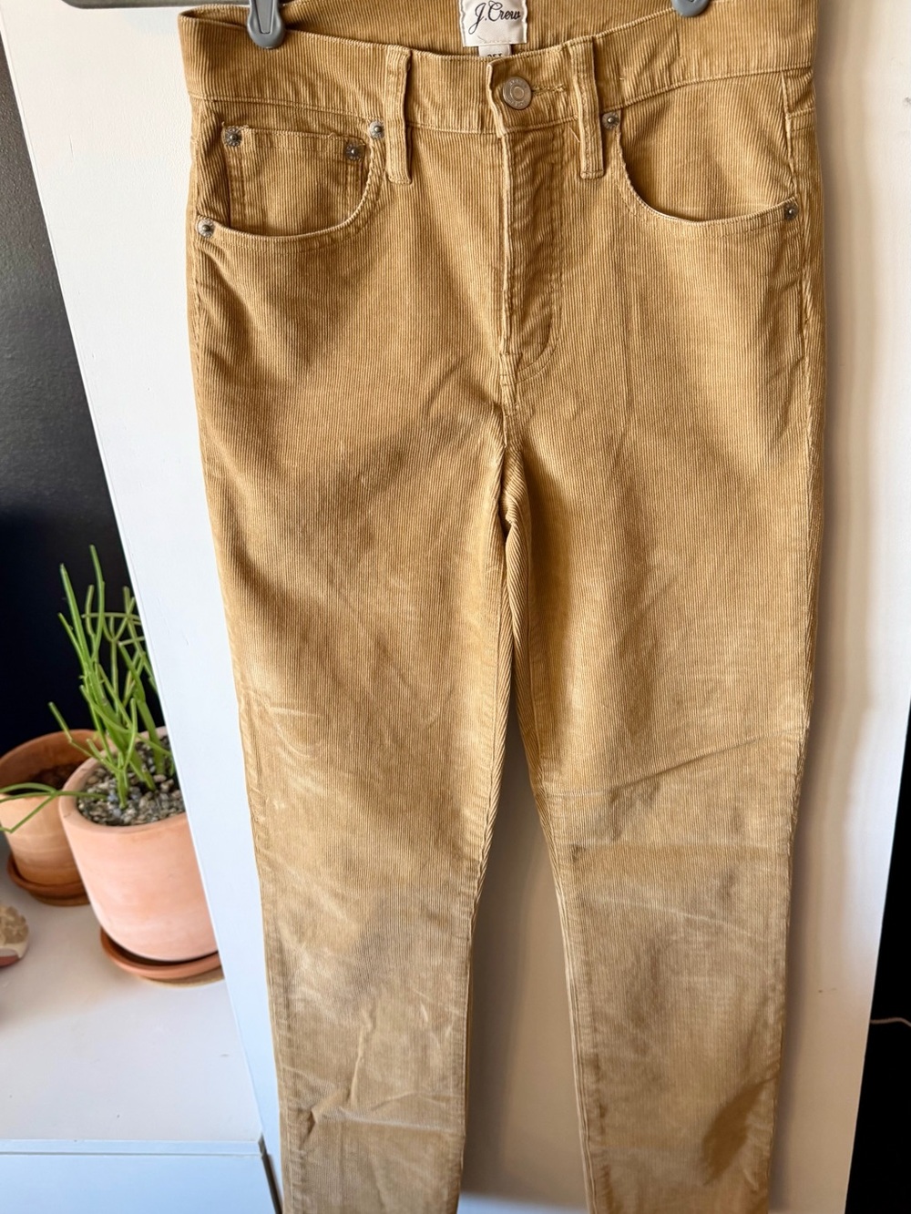 J. Crew Women’s Corduroy Slim Straight Pants in Camel Tan